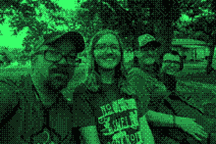 The four of us together at camp